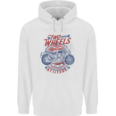 Two Wheels Attitude Motorcycle Biker Motorbike Childrens Kids Hoodie White