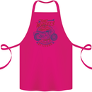 Two Wheels Attitude Motorcycle Biker Motorbike Cotton Apron 100% Organic Pink