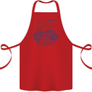 Two Wheels Attitude Motorcycle Biker Motorbike Cotton Apron 100% Organic Red