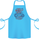Two Wheels Attitude Motorcycle Biker Motorbike Cotton Apron 100% Organic Turquoise