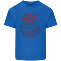 Two Wheels Attitude Motorcycle Biker Motorbike Kids T-Shirt Childrens Royal Blue