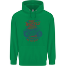 Two Wheels Attitude Motorcycle Biker Motorbike Mens 80% Cotton Hoodie Irish Green
