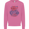 Two Wheels Attitude Motorcycle Biker Motorbike Mens Sweatshirt Jumper Azalea