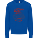 Two Wheels Attitude Motorcycle Biker Motorbike Mens Sweatshirt Jumper Royal Blue