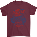 Two Wheels Attitude Motorcycle Biker Motorbike Mens T-Shirt 100% Cotton Maroon