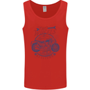 Two Wheels Attitude Motorcycle Biker Motorbike Mens Vest Tank Top Red