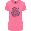 Two Wheels Attitude Motorcycle Biker Motorbike Womens Wider Cut T-Shirt Azalea