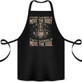 Two Wheels Biker Motorcycle Motorbike Cotton Apron 100% Organic Black