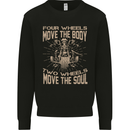 Two Wheels Biker Motorcycle Motorbike Mens Sweatshirt Jumper Black