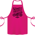 Two Wheels Forever Motorcycle Cafe Racer Cotton Apron 100% Organic Pink