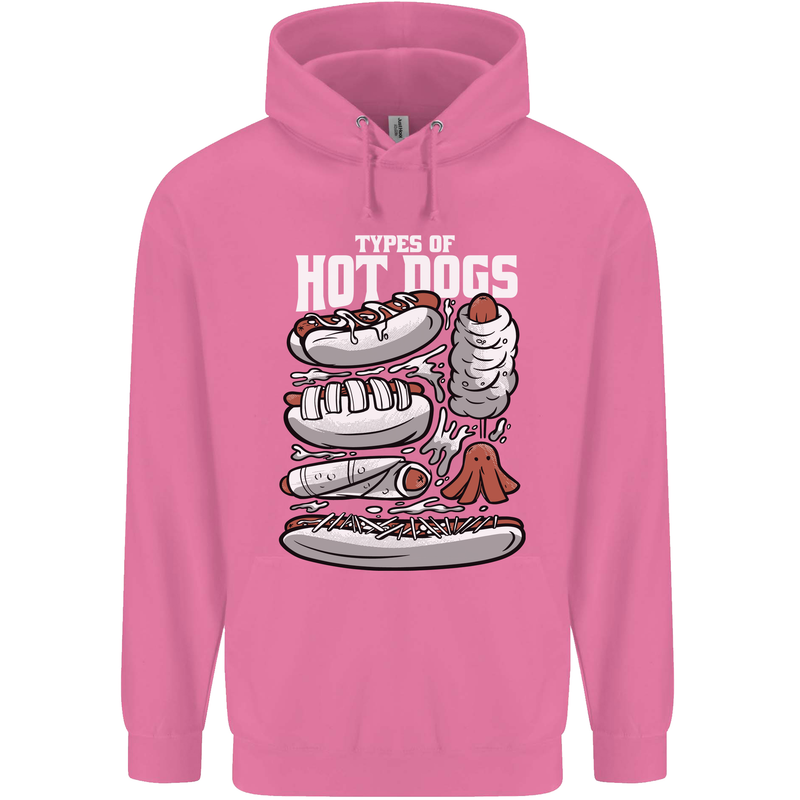 Types of Hot Dogs Fast Food Funny Childrens Kids Hoodie Azalea