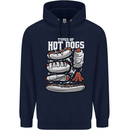 Types of Hot Dogs Fast Food Funny Childrens Kids Hoodie Navy Blue