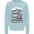 Types of Hot Dogs Fast Food Funny Kids Sweatshirt Jumper Light Blue