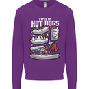 Types of Hot Dogs Fast Food Funny Kids Sweatshirt Jumper Purple