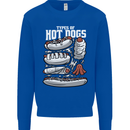 Types of Hot Dogs Fast Food Funny Kids Sweatshirt Jumper Royal Blue