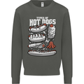Types of Hot Dogs Fast Food Funny Kids Sweatshirt Jumper Storm Grey