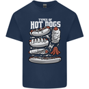 Types of Hot Dogs Fast Food Funny Kids T-Shirt Childrens Navy Blue