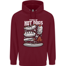 Types of Hot Dogs Fast Food Funny Mens 80% Cotton Hoodie Maroon