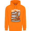 Types of Hot Dogs Fast Food Funny Mens 80% Cotton Hoodie Orange