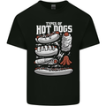 Types of Hot Dogs Fast Food Funny Mens Cotton T-Shirt Tee Top Black