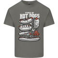 Types of Hot Dogs Fast Food Funny Mens Cotton T-Shirt Tee Top Charcoal