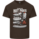Types of Hot Dogs Fast Food Funny Mens Cotton T-Shirt Tee Top Dark Chocolate