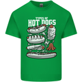 Types of Hot Dogs Fast Food Funny Mens Cotton T-Shirt Tee Top Irish Green