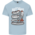 Types of Hot Dogs Fast Food Funny Mens Cotton T-Shirt Tee Top Light Blue