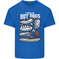 Types of Hot Dogs Fast Food Funny Mens Cotton T-Shirt Tee Top Royal Blue