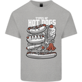 Types of Hot Dogs Fast Food Funny Mens Cotton T-Shirt Tee Top Sports Grey