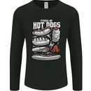 Types of Hot Dogs Fast Food Funny Mens Long Sleeve T-Shirt Black