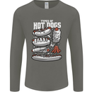 Types of Hot Dogs Fast Food Funny Mens Long Sleeve T-Shirt Charcoal