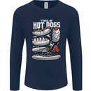 Types of Hot Dogs Fast Food Funny Mens Long Sleeve T-Shirt Navy Blue