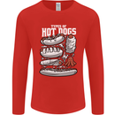 Types of Hot Dogs Fast Food Funny Mens Long Sleeve T-Shirt Red