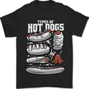 Types of Hot Dogs Fast Food Funny Mens T-Shirt 100% Cotton Black