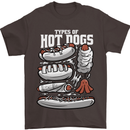Types of Hot Dogs Fast Food Funny Mens T-Shirt 100% Cotton Dark Chocolate