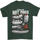 Types of Hot Dogs Fast Food Funny Mens T-Shirt 100% Cotton Forest Green