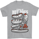 Types of Hot Dogs Fast Food Funny Mens T-Shirt 100% Cotton Sports Grey
