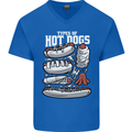 Types of Hot Dogs Fast Food Funny Mens V-Neck Cotton T-Shirt Royal Blue