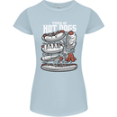 Types of Hot Dogs Fast Food Funny Womens Petite Cut T-Shirt Light Blue