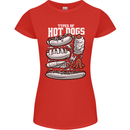 Types of Hot Dogs Fast Food Funny Womens Petite Cut T-Shirt Red