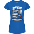 Types of Hot Dogs Fast Food Funny Womens Petite Cut T-Shirt Royal Blue
