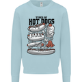 Types of Hot Dogs Funny Fast Food Kids Sweatshirt Jumper Light Blue
