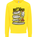 Types of Hot Dogs Funny Fast Food Kids Sweatshirt Jumper Yellow