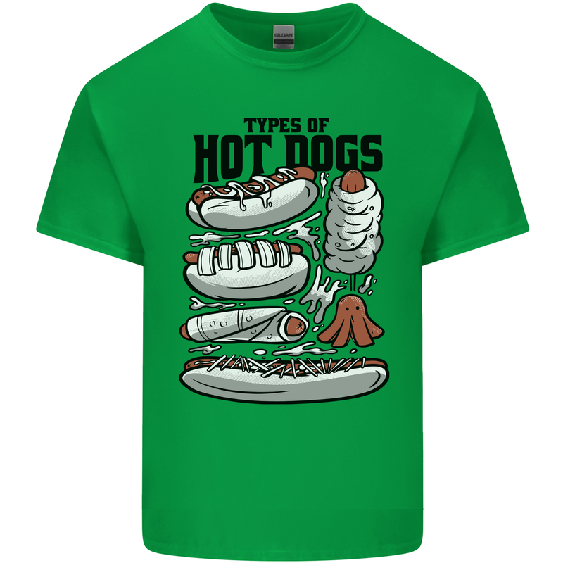 Types of Hot Dogs Funny Fast Food Kids T-Shirt Childrens Irish Green