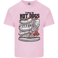 Types of Hot Dogs Funny Fast Food Kids T-Shirt Childrens Light Pink
