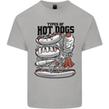 Types of Hot Dogs Funny Fast Food Kids T-Shirt Childrens Sports Grey
