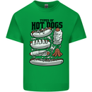 Types of Hot Dogs Funny Fast Food Mens Cotton T-Shirt Tee Top Irish Green