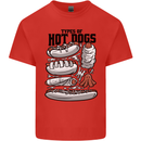 Types of Hot Dogs Funny Fast Food Mens Cotton T-Shirt Tee Top Red