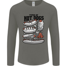 Types of Hot Dogs Funny Fast Food Mens Long Sleeve T-Shirt Charcoal